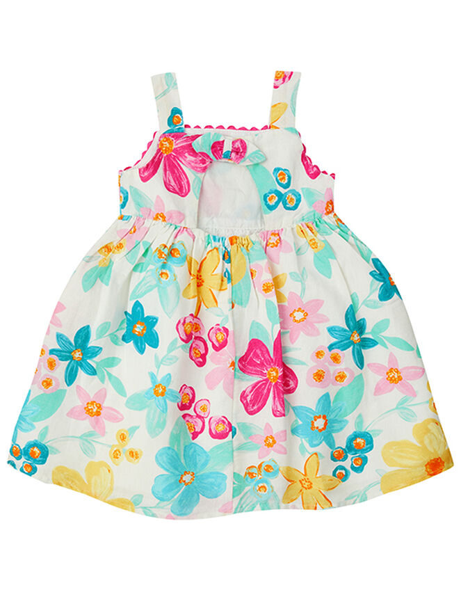 Baby Tanna Dress in Linen and Organic Cotton, Ivory (IVORY), large