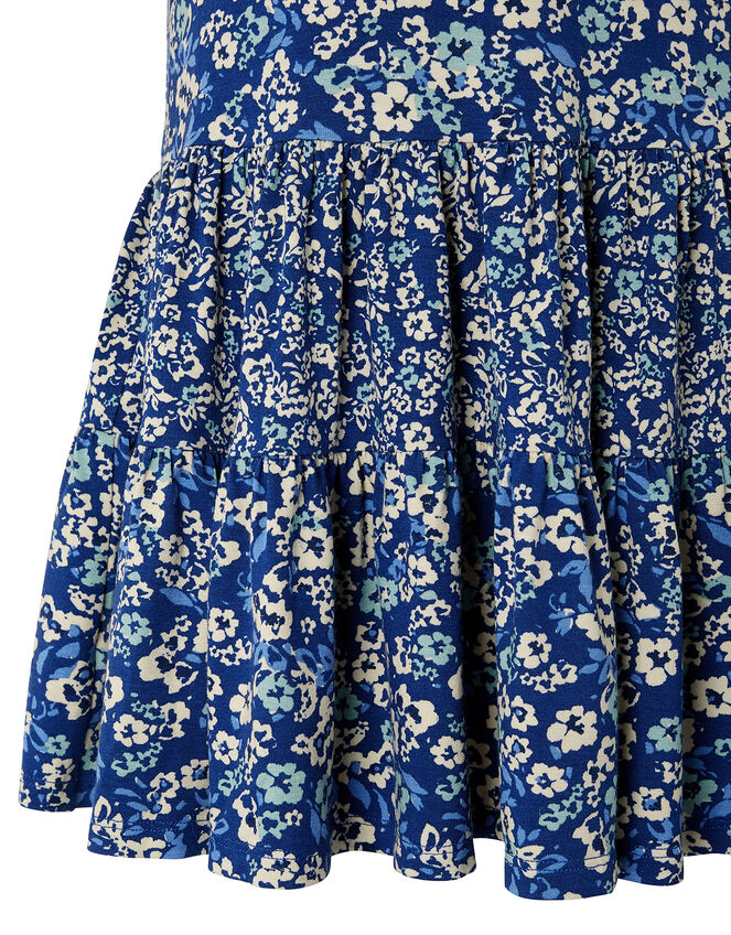 Darella Mini Me Floral Jersey Dress, Blue (BLUE), large
