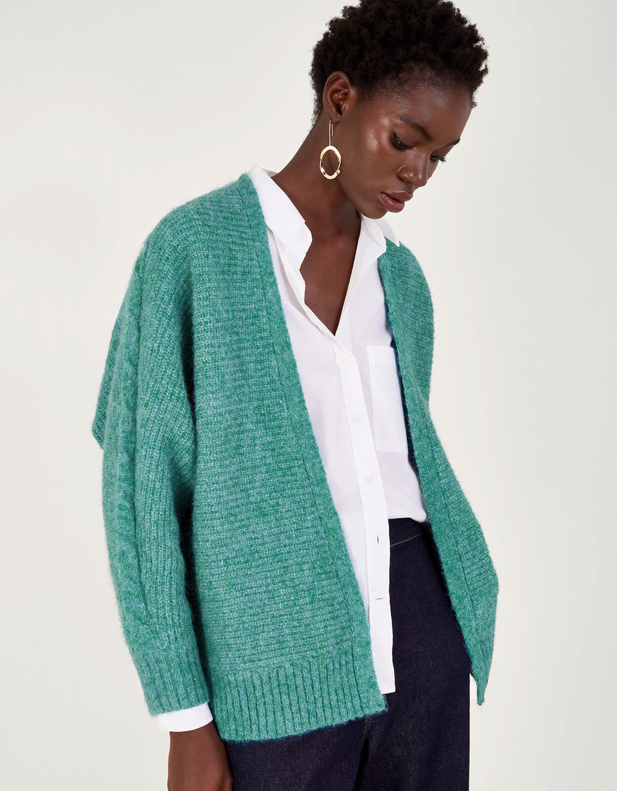 Oversized on sale wool cardigan