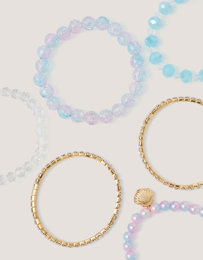 6-Pack Mermaid Bead Bracelets, , large