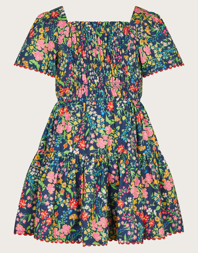 Paisley Print Dress, Blue (NAVY), large