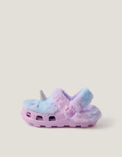 Unicorn Faux Fur Lined Clogs, Multi (MULTI), large