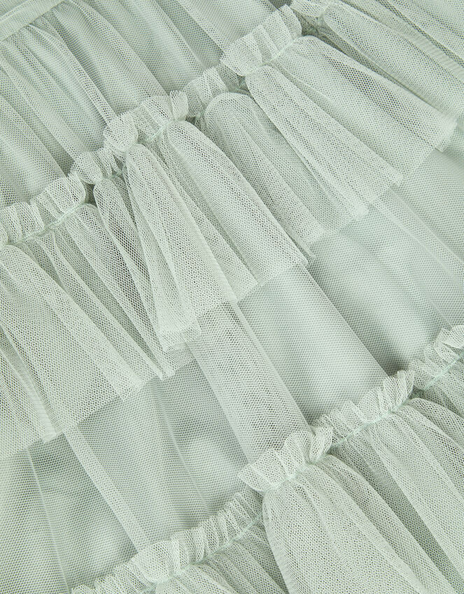 Faith Tulle Ruffle Prom Dress, Green (SAGE), large