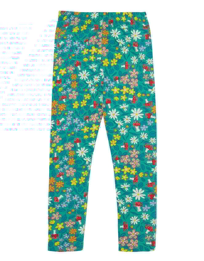 Frugi Libby Printed Leggings, Green (GREEN), large