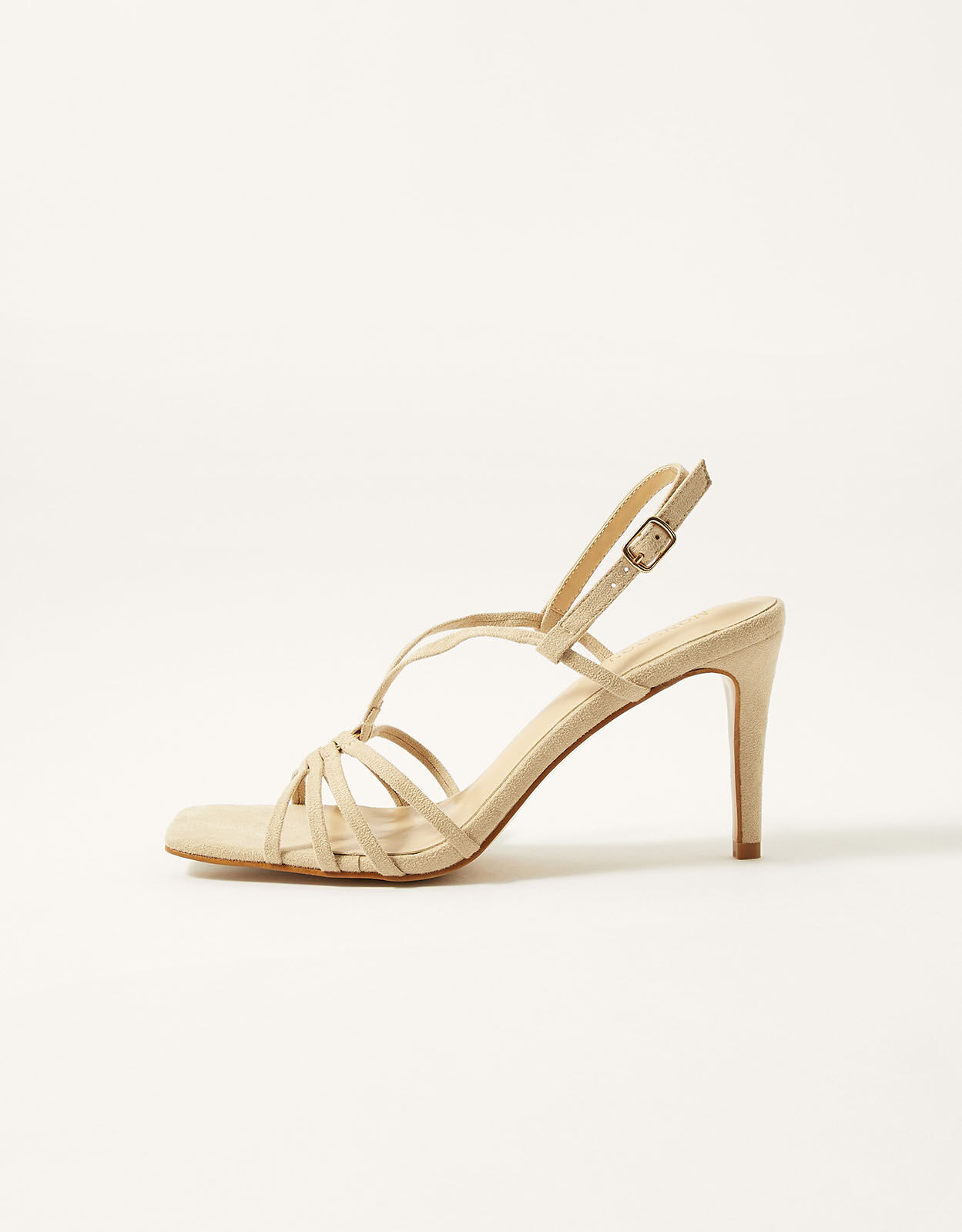 Gold discount detail heels