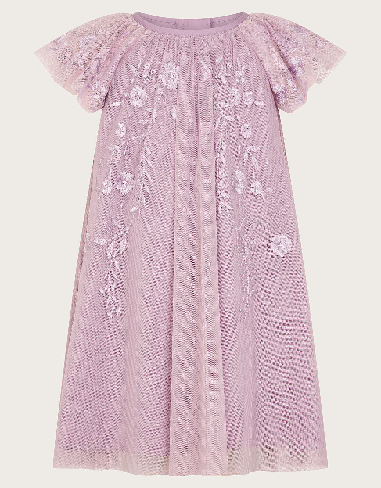 Baby Emilia Embroidered Dress Purple