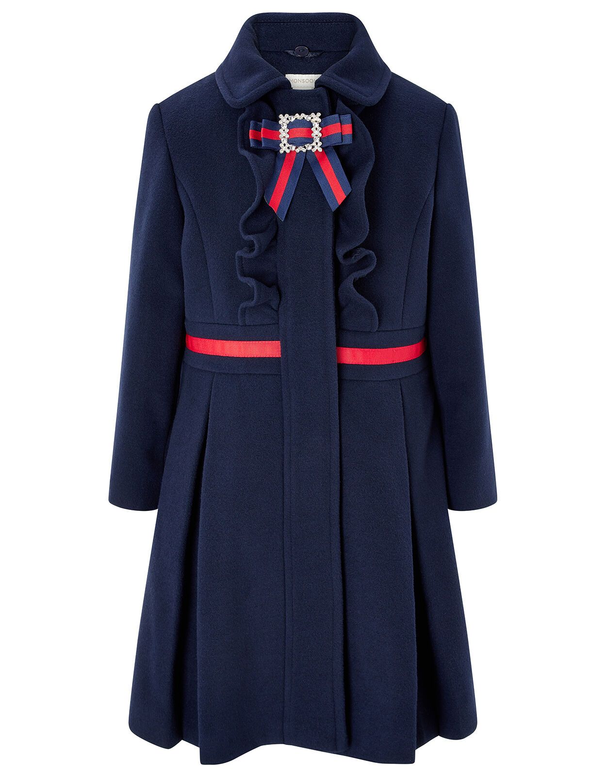 Monsoon navy girls coat hot sale