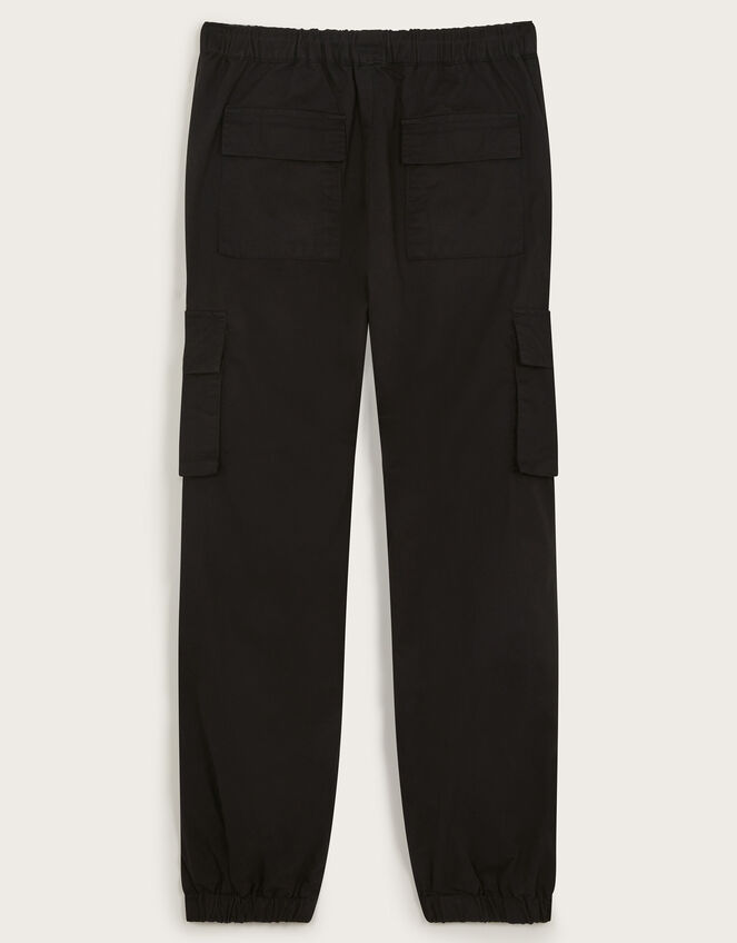 Jersey Lined Cargo Trousers, Black (BLACK), large
