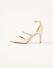 Vixie Embellished Bridal Court Shoes, Ivory (IVORY), large