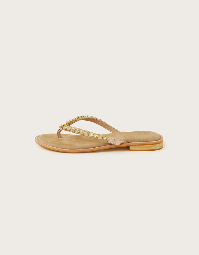 Easy Toe Post Sandals Gold | Women's Shoes | Monsoon UK.