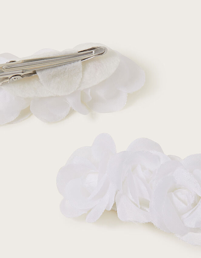 Triple Flower Bridesmaid Hair Clips Set of Two, , large