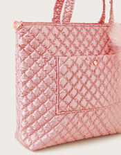 Shimmer Quilted Tote Bag, , large