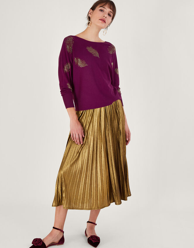 Fawn Feather Jumper, Purple (PURPLE), large
