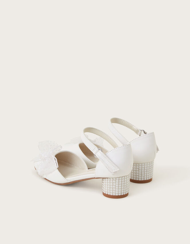 Pearl Bow Two-Part Heels, Ivory (IVORY), large