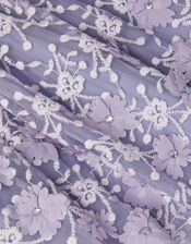 Floral Lace Embroidered Skirt, Purple (LILAC), large