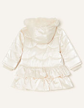 Baby Padded Satin Coat, Natural (CHAMPAGNE), large