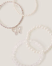 4-Pack Butterfly Beaded Bracelets, , large