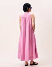 FRNCH Trapeze Sleeveless Stripe Midi Dress, Pink (PINK), large
