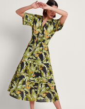 Carmina Print Dress, Black (BLACK), large
