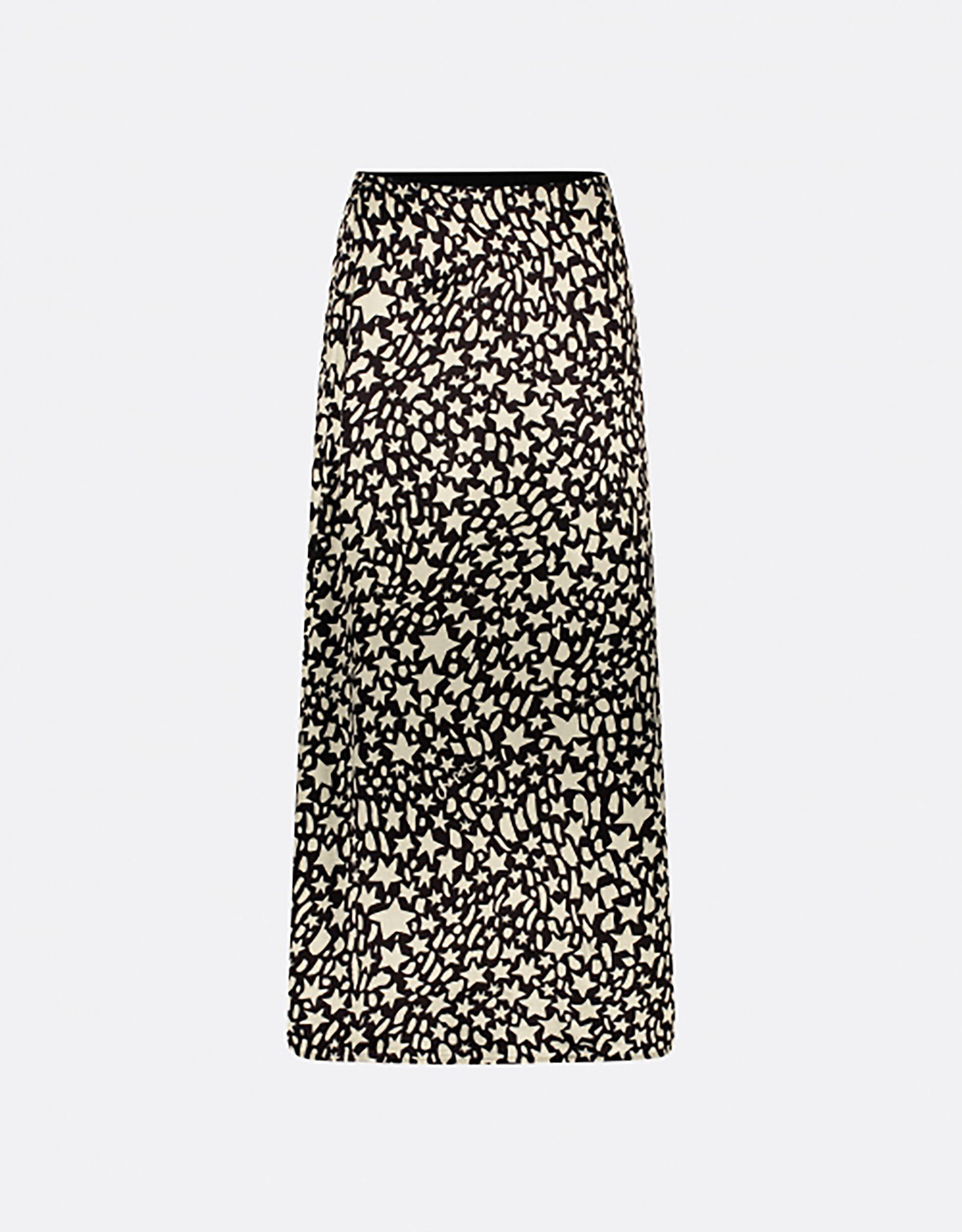 Fabienne Chapot Laurie Star Print Midi Skirt Black