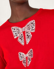 Di Double Bow Jumper, Red (RED), large