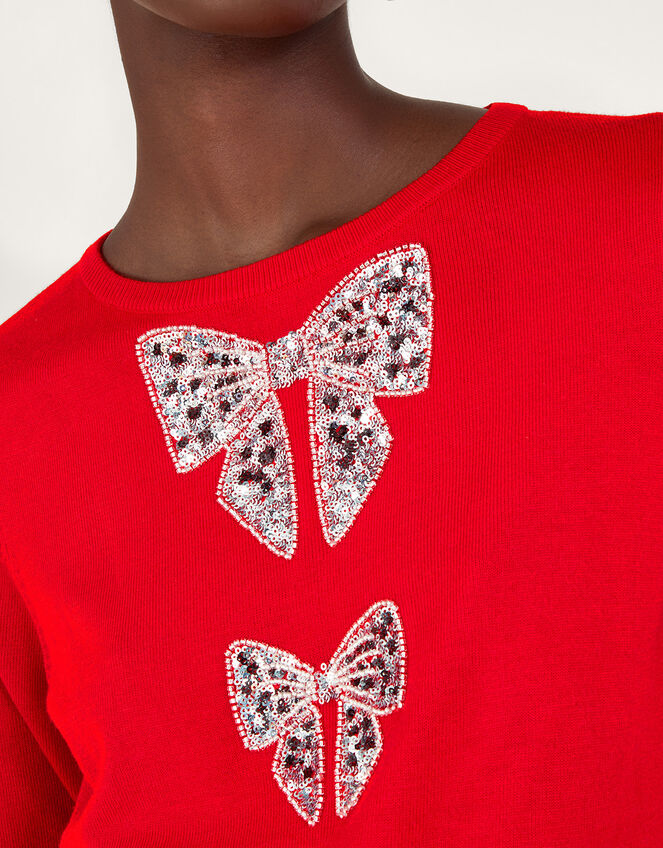 Di Double Bow Jumper, Red (RED), large