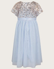 Truth Cape Sleeve Sequin Dress, Blue (PALE BLUE), large