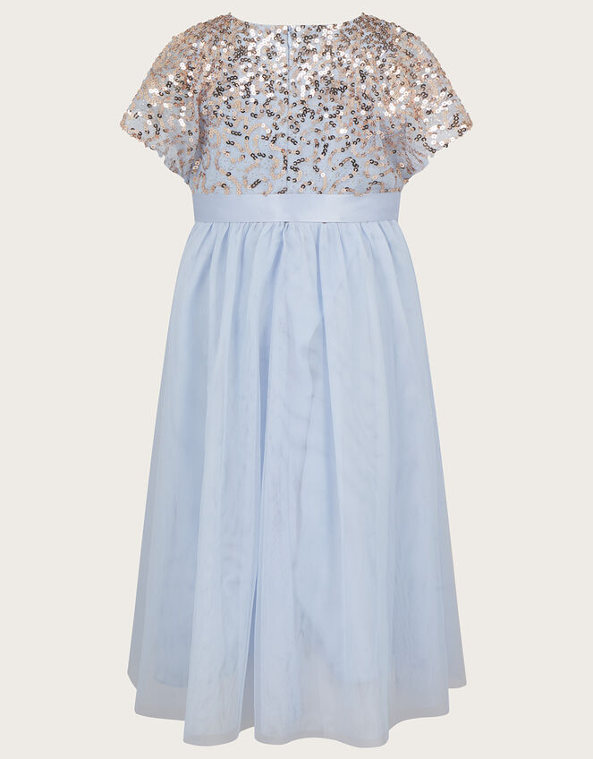 Truth Cape Sleeve Sequin Dress, Blue (PALE BLUE), large