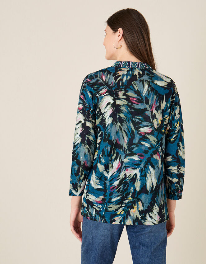 Peta Palm Print Cover-Up, Teal (TEAL), large
