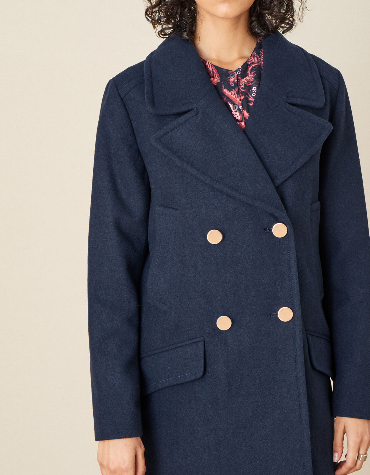 Womens navy pea coat uk outlet