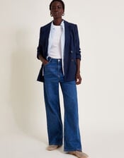 Shyla Stripe Oversized Shirt, Blue (BLUE), large