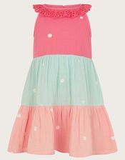 Baby Floral Embroidered Tiered Dress, Multi (MULTI), large