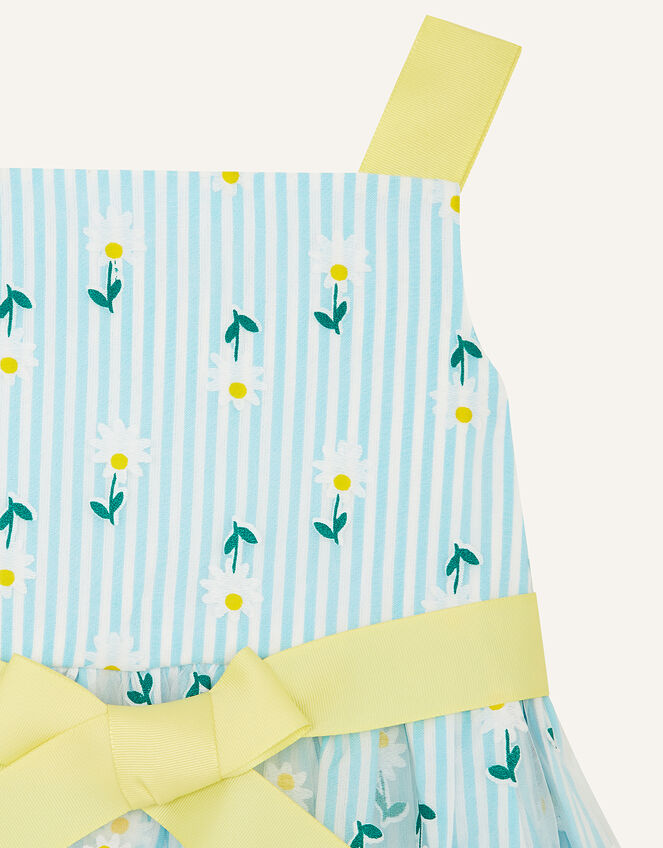Baby Daisy Stripe Dress, Blue (BLUE), large