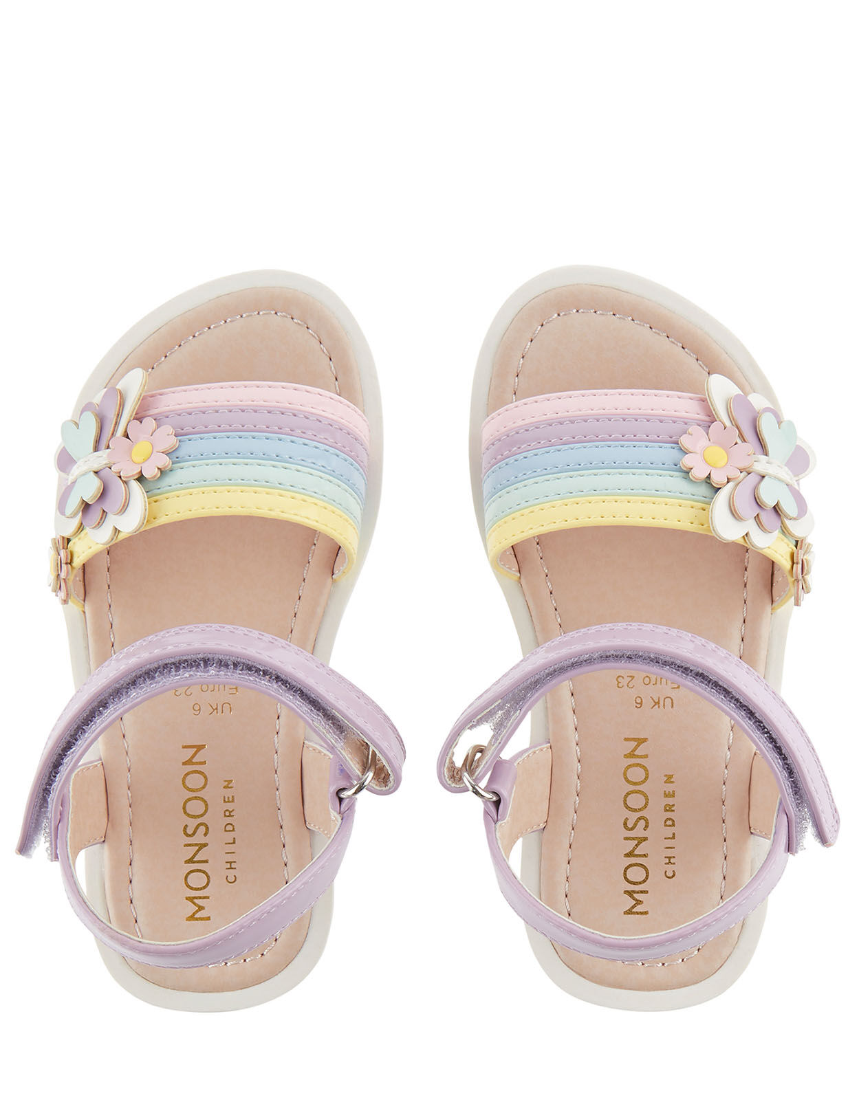 Baby rainbow flip flops discount