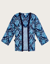 Printed Kimono, Blue (BLUE), large