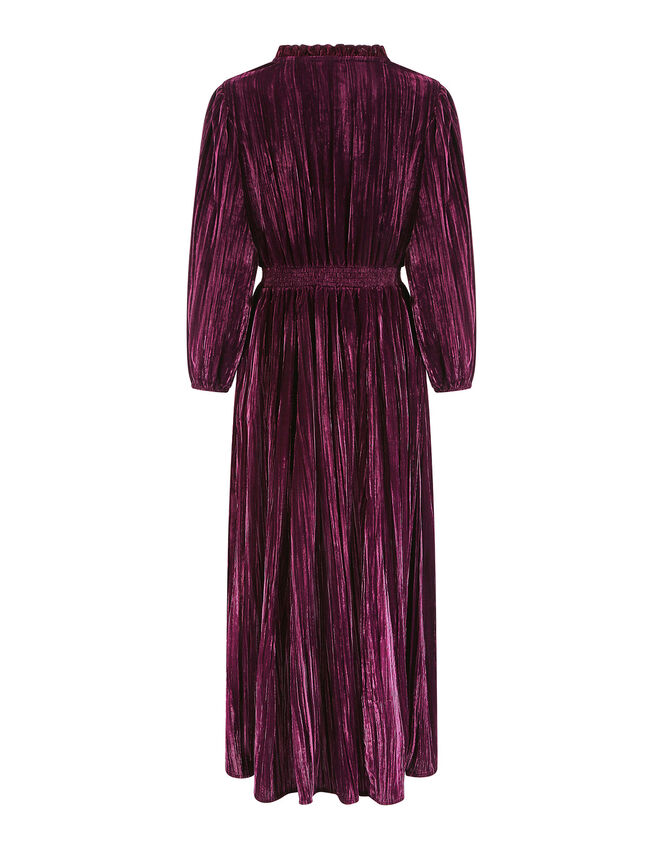 East Crinkle Velvet Dress, Purple (RASPBERRY), large