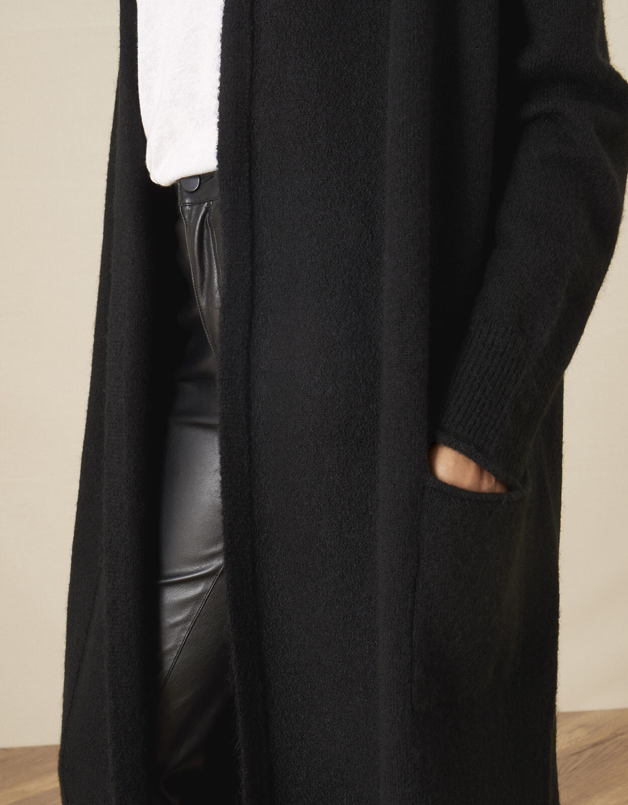 longline black cardigan uk