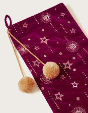 Embroidered Velvet Stocking, , large