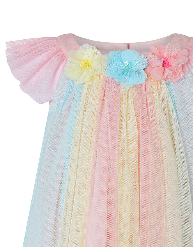 Baby Nancy Rainbow Tulle Dress, Pink (PINK), large