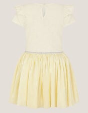 Unicorn Embellished Plisse Disco Dress, Ivory (IVORY), large