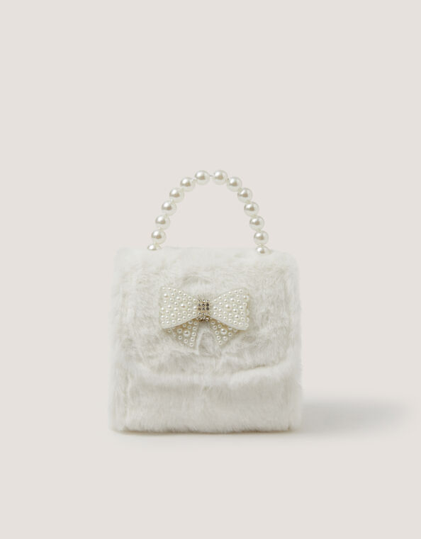 Fluffy Pearl Bow Bag, , large