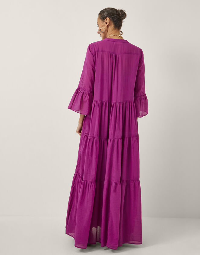 Devotion Twins Ocean Voile Maxi Dress, Pink (MAGENTA), large