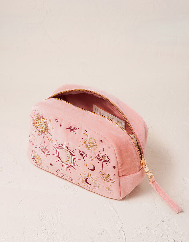 Elizabeth Scarlett Boho Mysticism Velvet Make Up Bag, , large