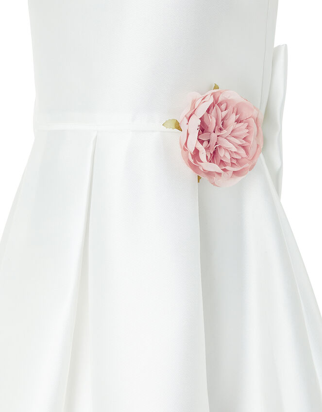 Betty Twill Bow Occasion Dress, Ivory (IVORY), large