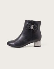 Diana Dazzle Bow Boot, Black (BLACK), large