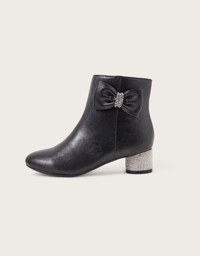 Diana Dazzle Bow Boot, Black (BLACK), large