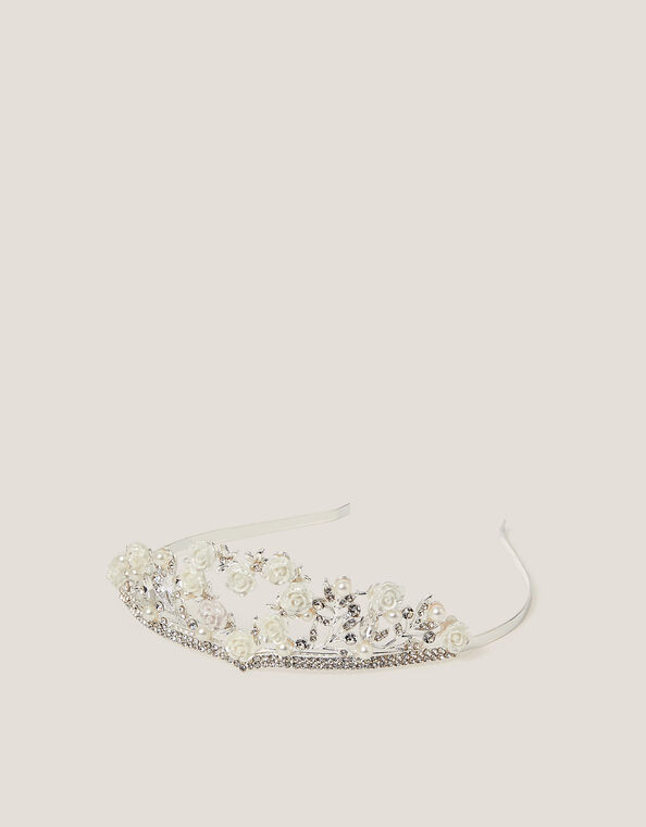 Flower Girl Diamante Tiara, , large