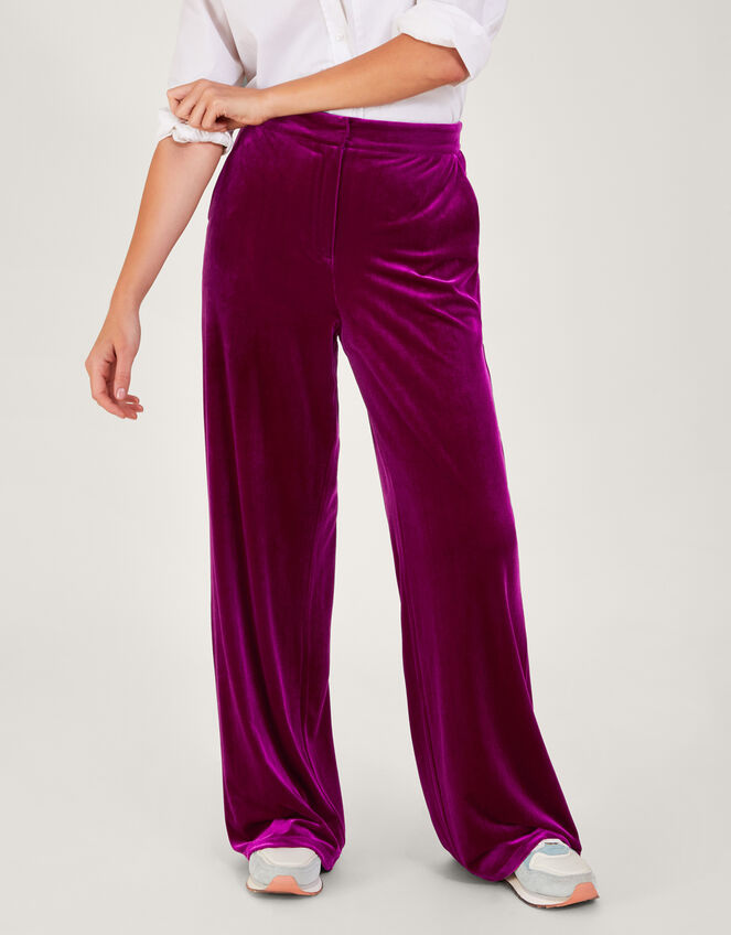 Edith Wide Leg Trousers, Pink (PINK), large