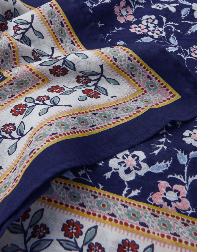 Nina Square Floral Print Scarf, , large