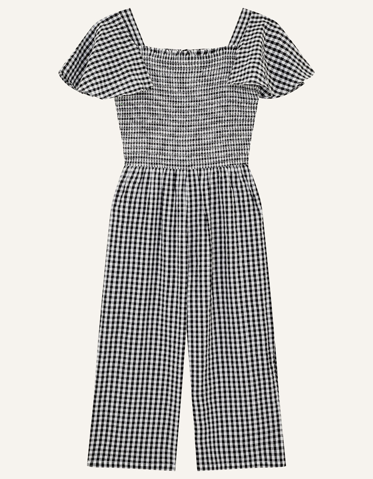 Monsoon gingham jumpsuit best sale